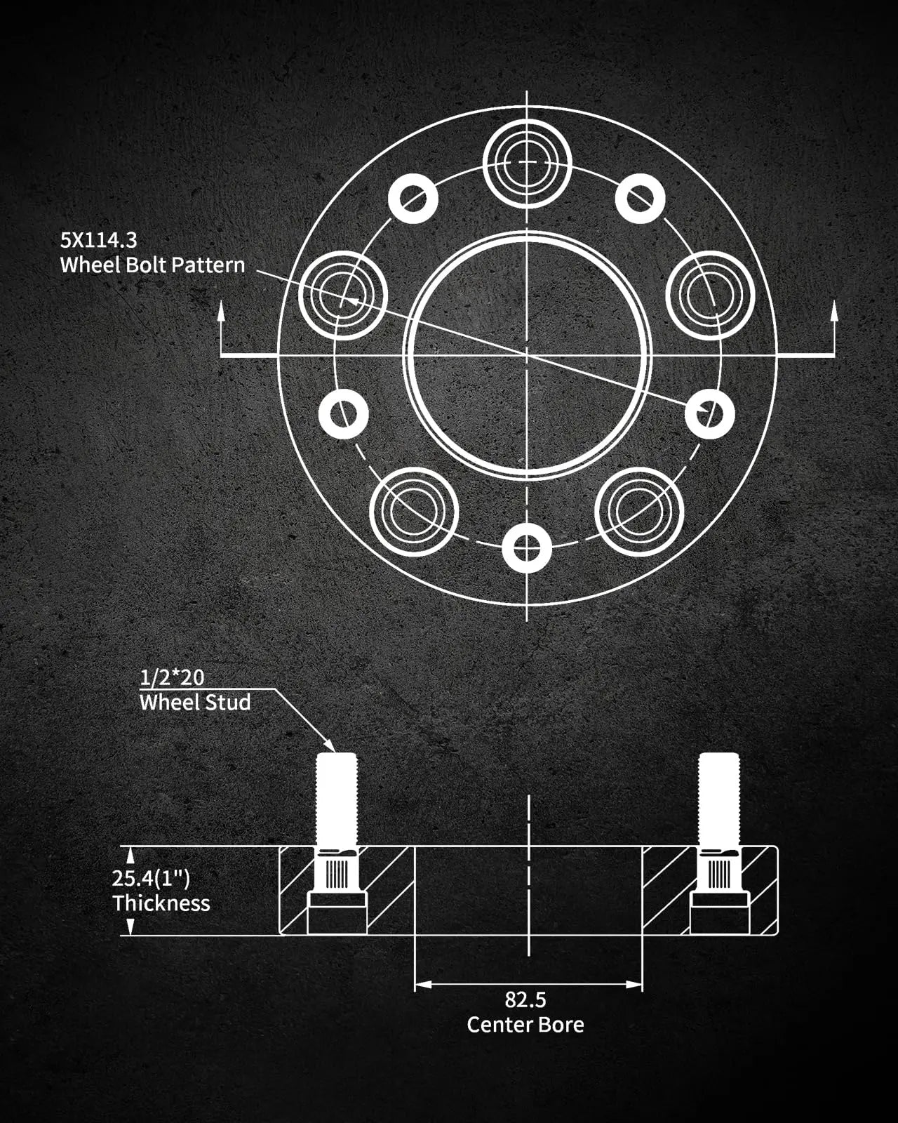 EVIL ENERGY 1.5 Inch Hubcentric Wheel Spacers 5x4.5 Bolt Pattern for Ford Mustang 1964-1968 & 1994-2014 Models - Perfect for Enhanced Stance and Performance Driving