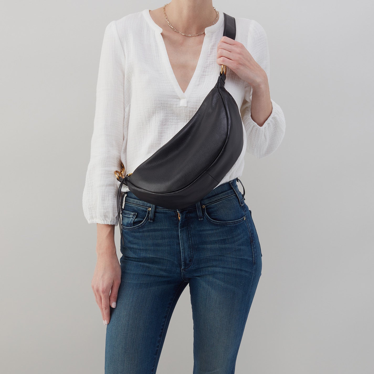 Premium Knox Sling Bag in Pebbled Leather - Stylish Black Crossbody Bag for Men & Women | Perfect for Travel, Work & Everyday Use