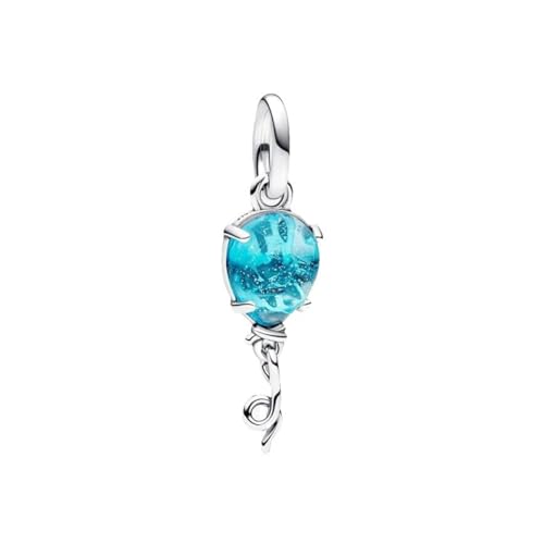 Blue Murano Glass Balloon Dangle Charm