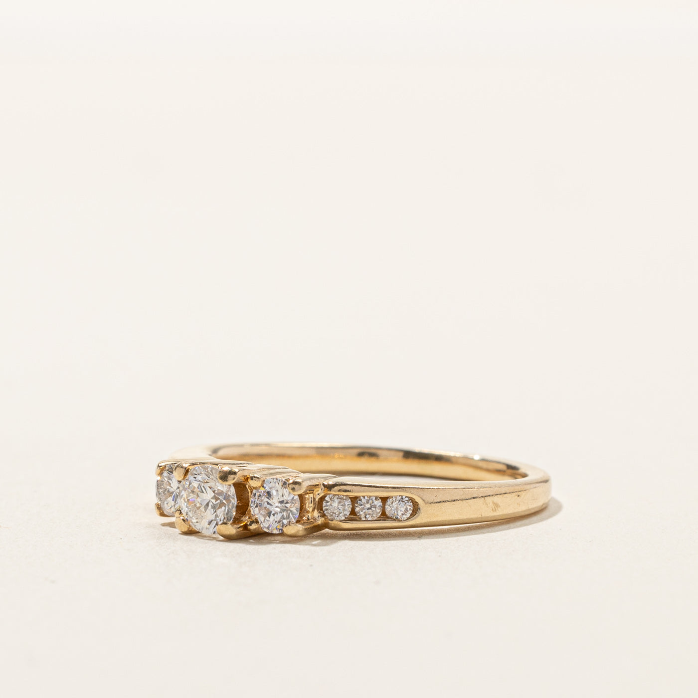 0.52ctw Three Stone Diamond Ring for Women - Size 8 | Elegant Engagement, Wedding, Anniversary Gift | Perfect for Proposals, Bridal Jewelry & Special Occasions