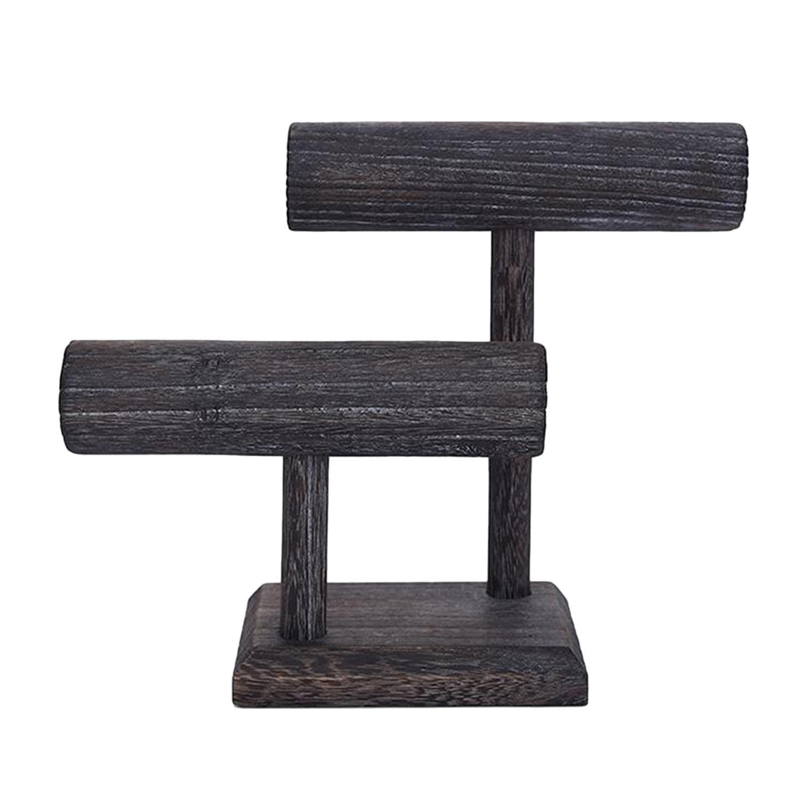 Vintage Solid Wood Watch Display Stand - Distressed Retro Jewelry & Watch Holder for Window Decor, Retail Store Display, and Home Storage Organizer