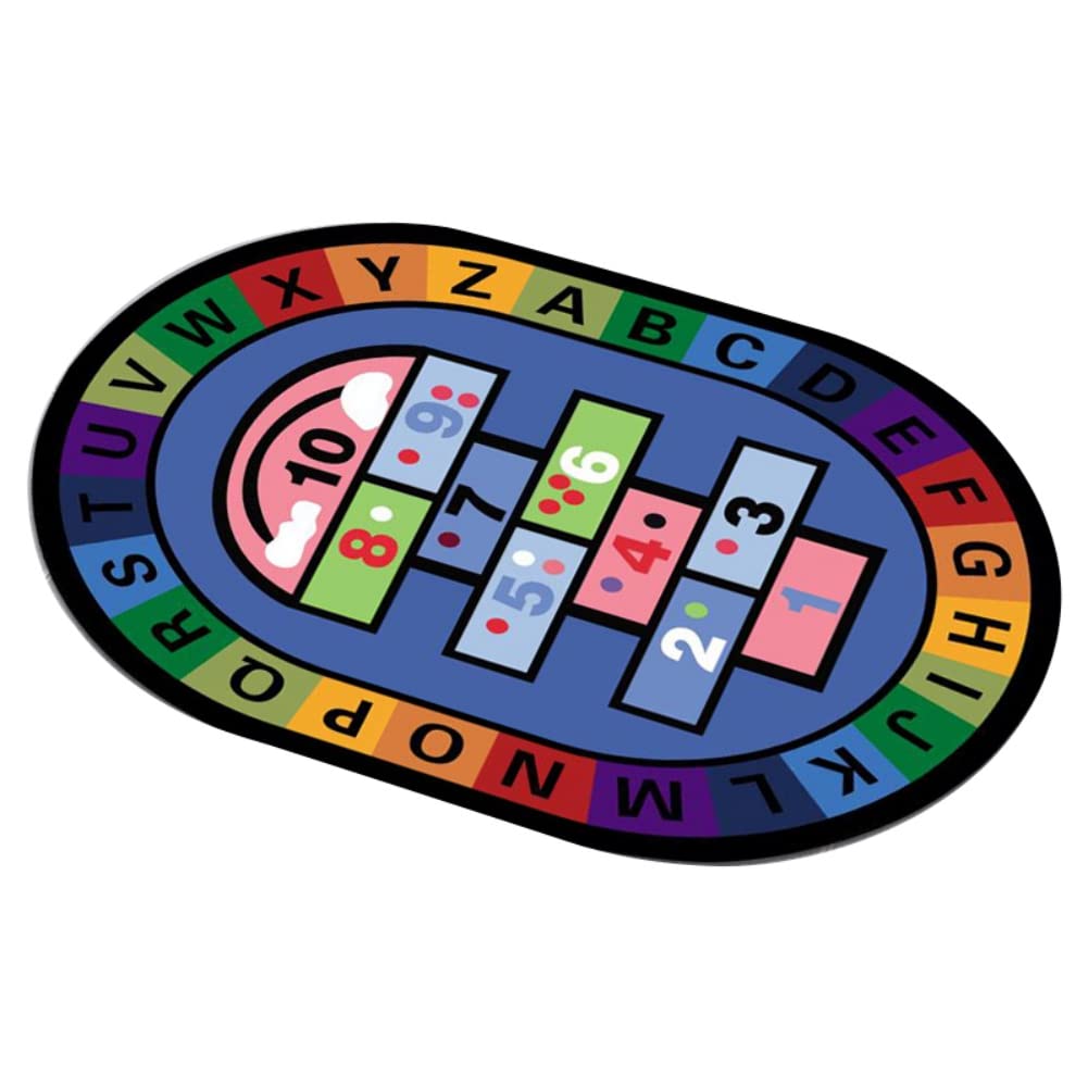 ABC Non-Slip Educational Area Rug for Toddlers - Alphabet & Handwriting Learning Carpet for Kids Room, Playroom, Classroom or Home - Soft Floor Mat for Early Childhood Education & Interactive Play