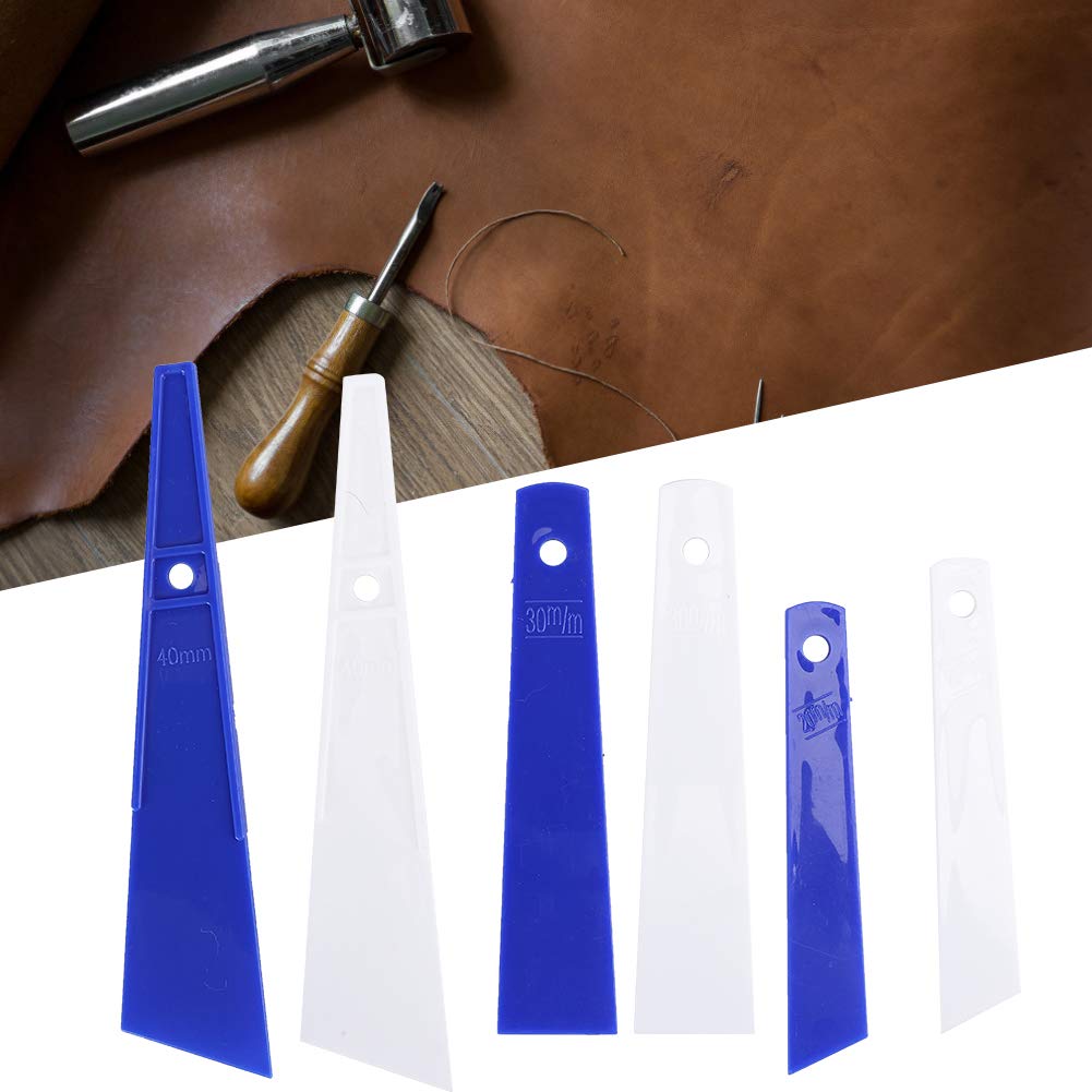 6Pcs Plastic Glue Scraper Tools - Leather Craft Glue Spreader for Handmade Sewing & Leatherworking - Perfect for DIY Leather Projects, Bookbinding, and Shoe Repair Accessories