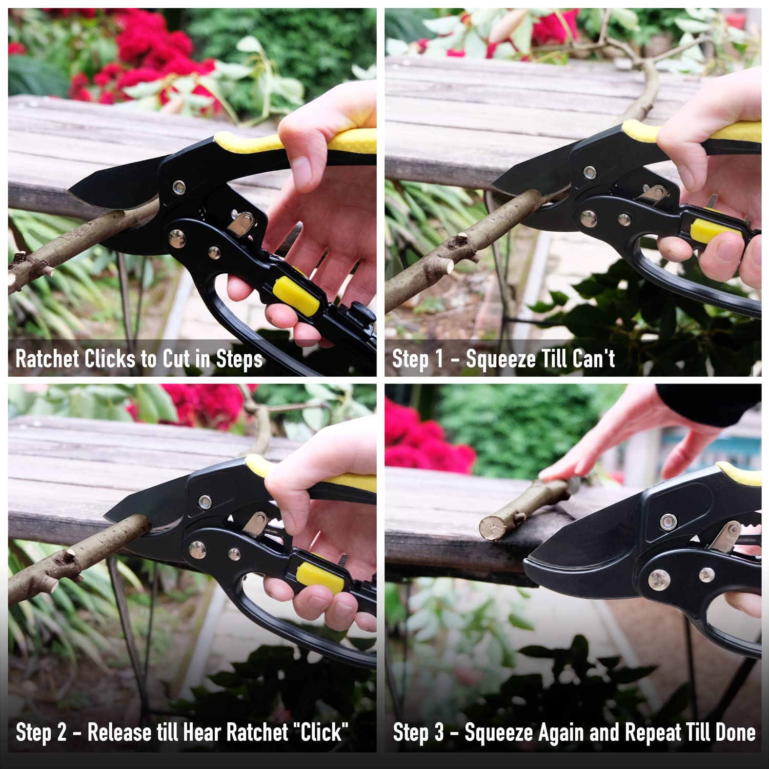 Jardineer Heavy Duty Pruning Shears - Sharp Gardening Clippers for Effortless Trimming | Perfect for Tree Branches, Rose Bushes & Garden Maintenance