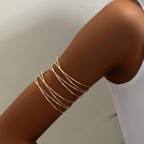 B:2Pcs Gold Arm Cuff