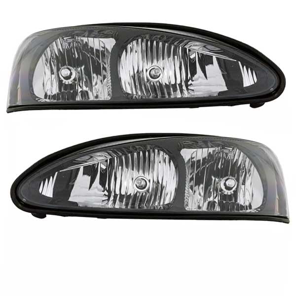 04-08 Grand Prix Front Halogen Headlight Headlamp Replacement Set - Left & Right Pair with Bulbs | Perfect for Night Driving & Auto Restoration Projects