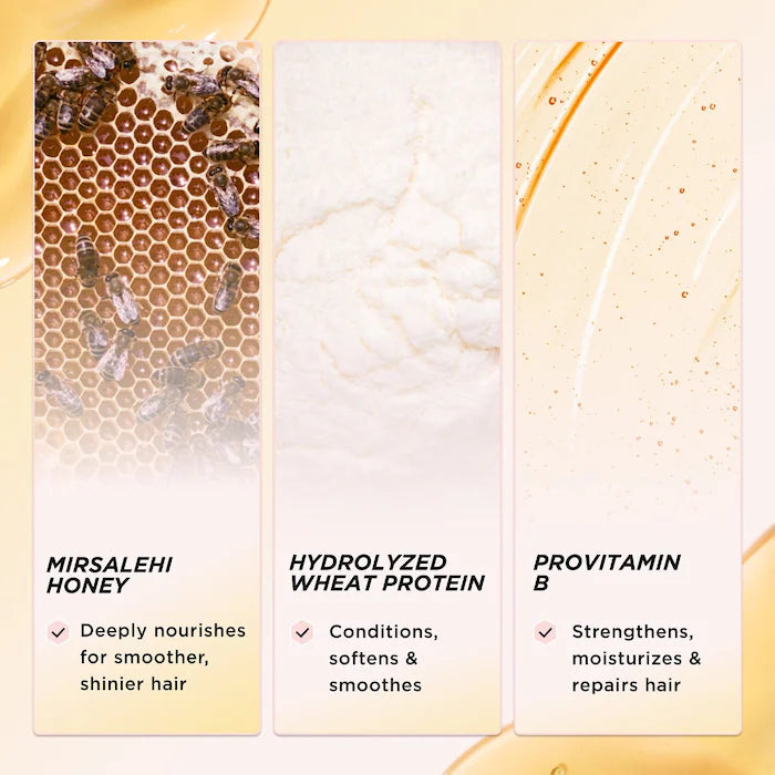 Gisou Honey Infused Hair Mask - Deep Conditioning Treatment for Dry & Damaged Hair - Perfect for Salon-Quality Hydration at Home