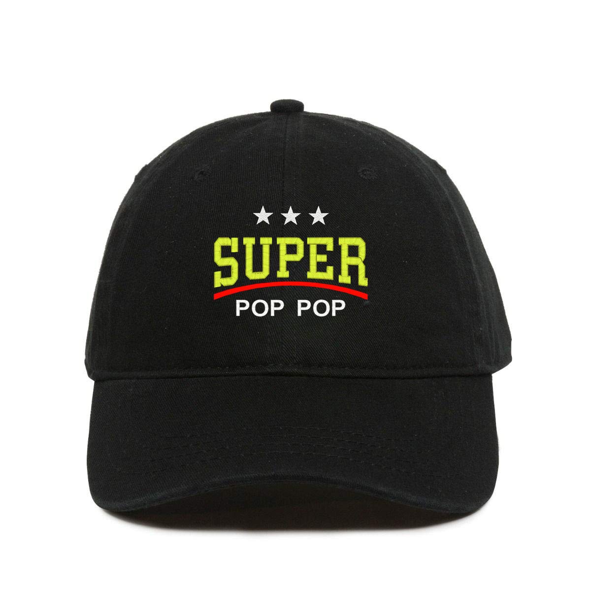 Super Pop Dad Baseball Cap - Embroidered Cotton Adjustable Dad Hat for Men - Perfect for Casual Wear, Outdoor Activities & Sports Events