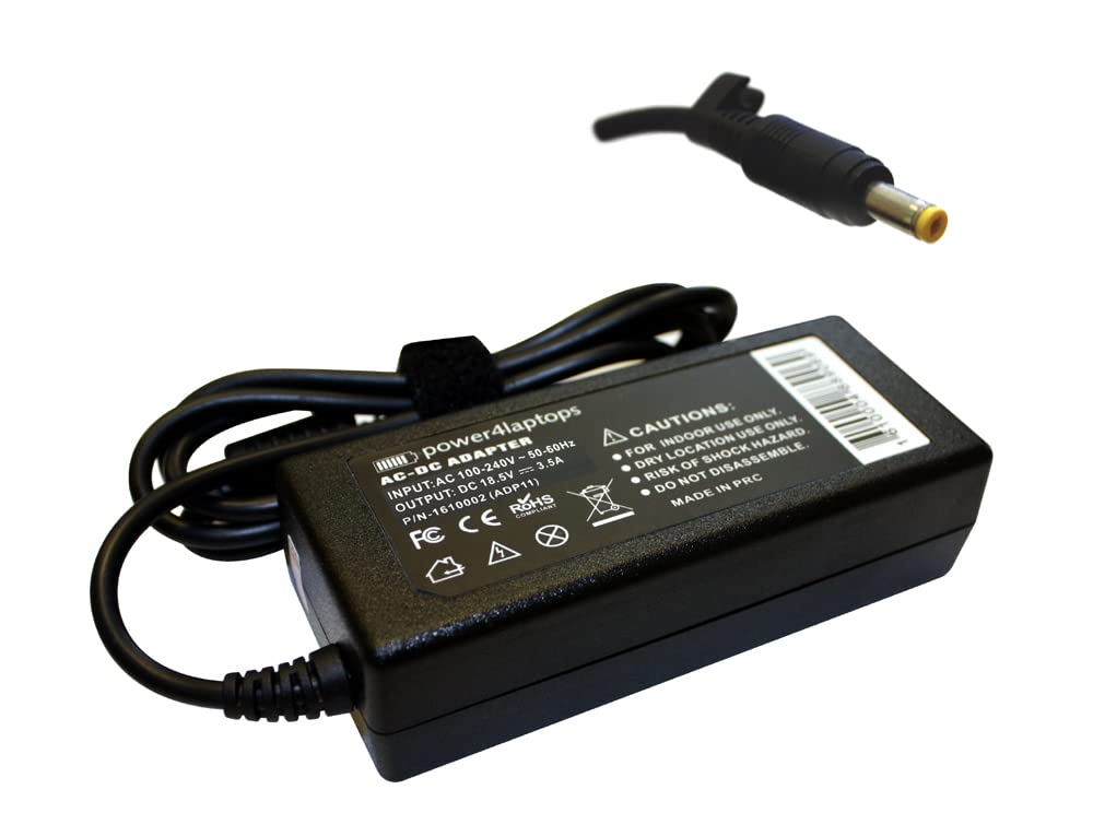 Power4Laptops 90W AC Adapter Charger for HP Pavilion dv6 dv6607rs Laptop - Replacement Power Supply Cord with LED Indicator (Home Office Travel Use)