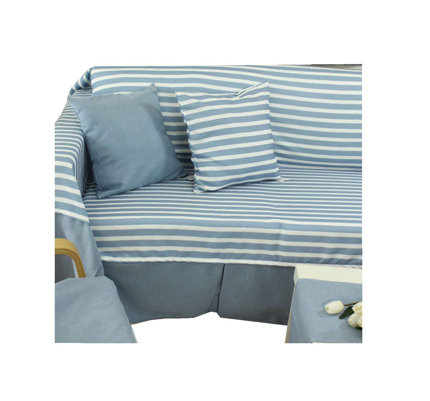 Blue Solid Color Sofa Cover - Non-Slip Stretchable Couch Slipcover for Living Room, Fits 190x300cm Sofas, Simple Seater Cushion Protector - Perfect for Home Decor, Pet Protection & Furniture Refresh