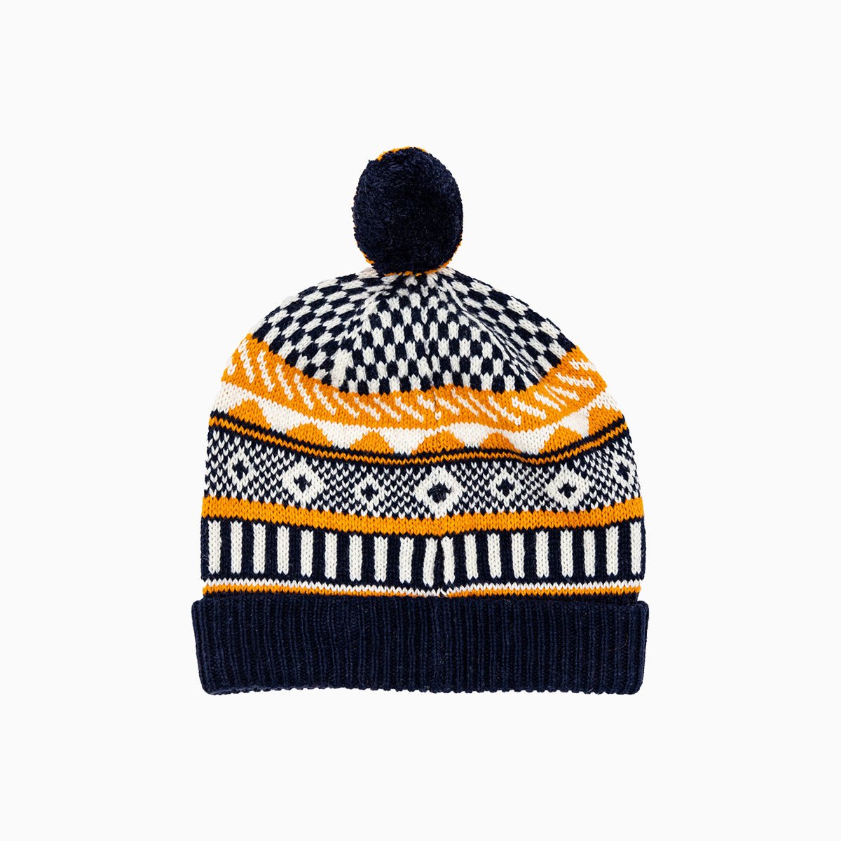 Fair Isle Knit Beanie Hat for Women & Men - Warm Winter Wool Hat with Nordic Pattern - Perfect for Skiing, Snowboarding & Outdoor Activities