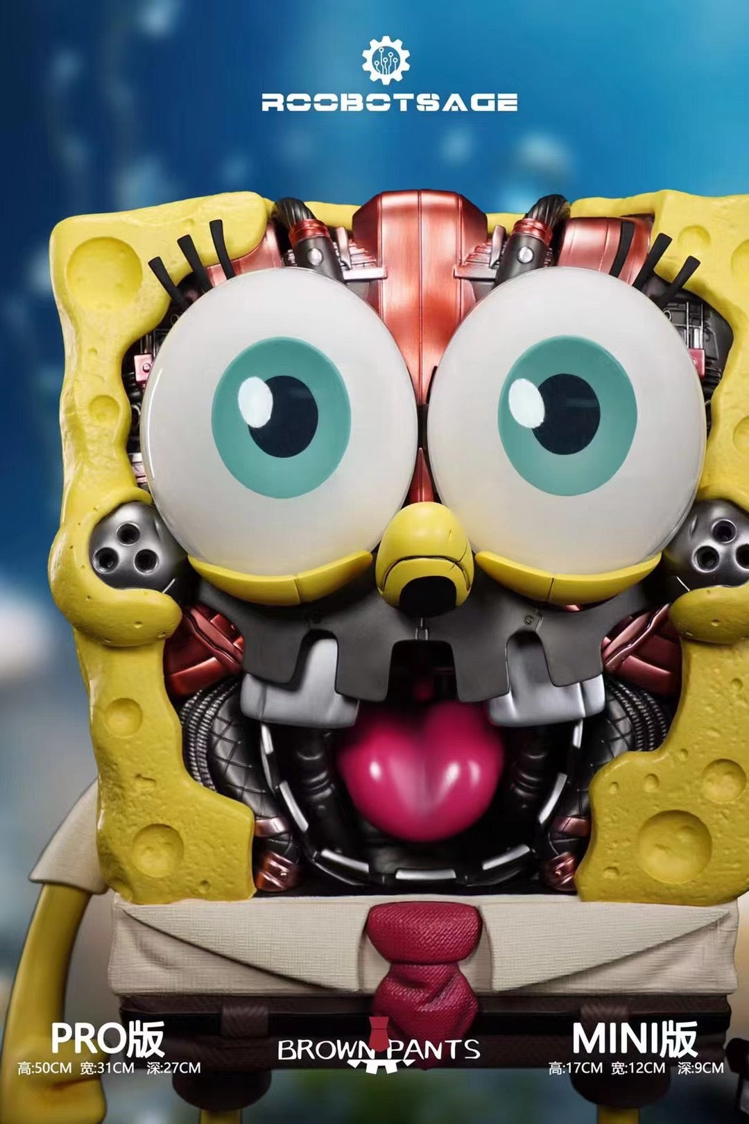 Cyberpunk SpongeBob Action Figure - Futuristic Collectible Toy for Fans | Perfect for Display, Gaming Setups & Cyberpunk Themed Decor