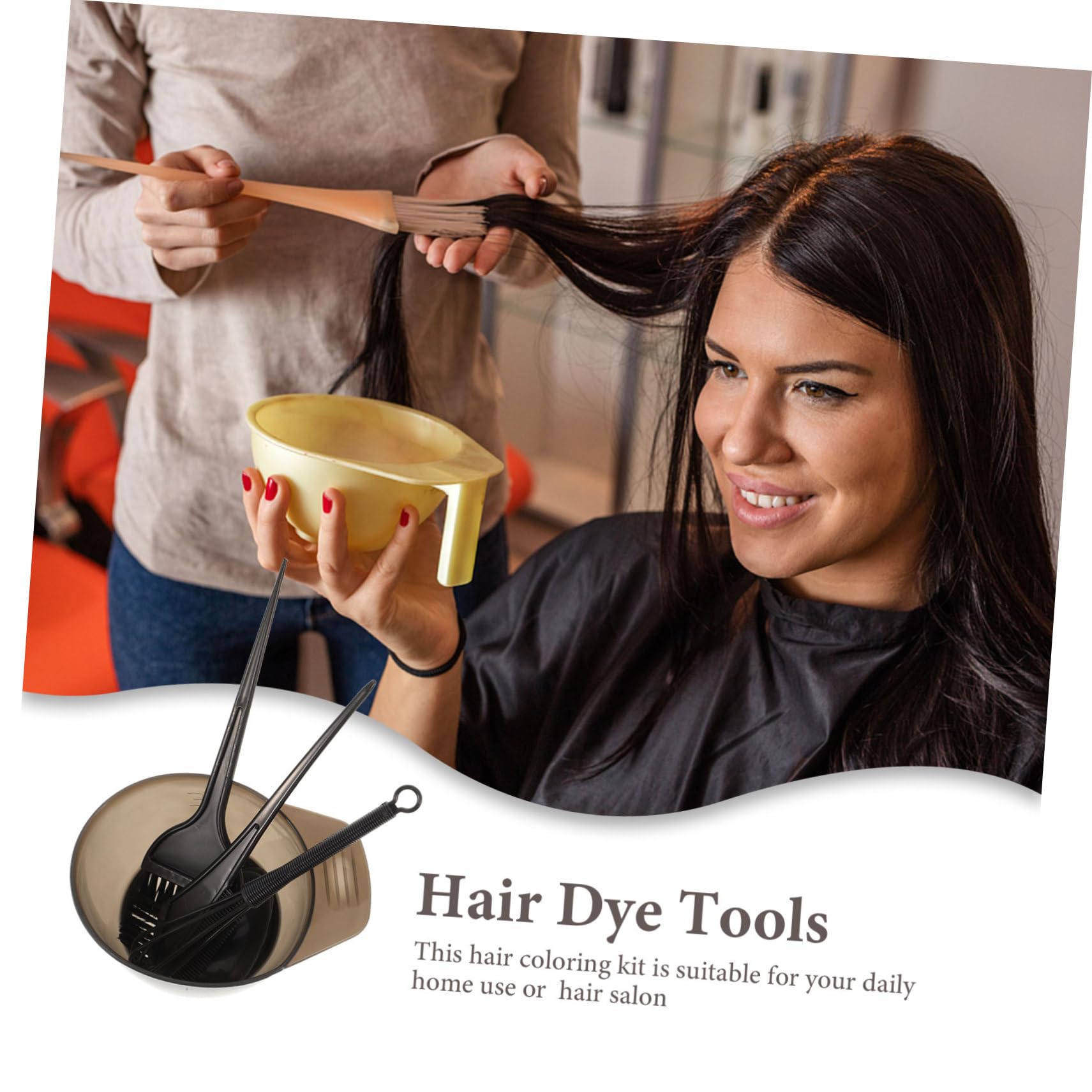 Professional Hair Dye Combs & Tinting Brushes Set - Salon-Grade Hair Coloring Tools Kit with Mixing Bowl for Balayage, Highlights & Root Touch-Ups at Home or Salon
