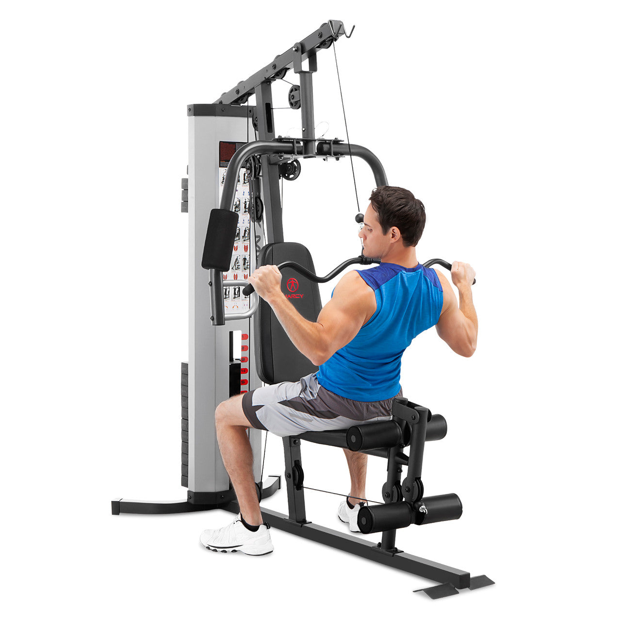 Marcy MWM-988 Home Gym System with 150lb Weight Stack - Full Body Workout Equipment for Strength Training & Fitness | Perfect for Home Gym, Small Spaces & Personal Training