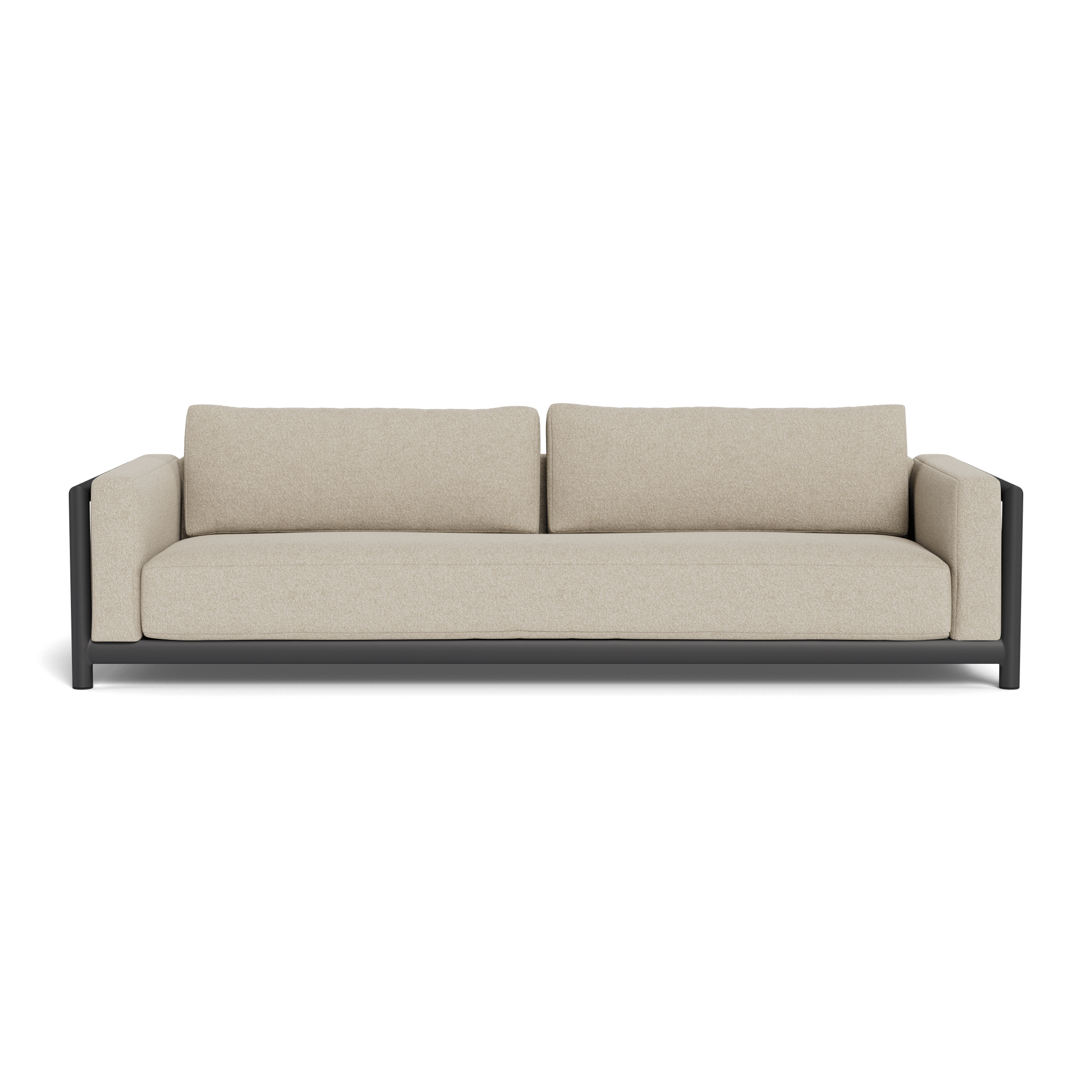 Moab Sofa 108 - Modern 3-Seater Fabric Couch with Sturdy Wooden Legs for Living Room, Lounge, and Office Use