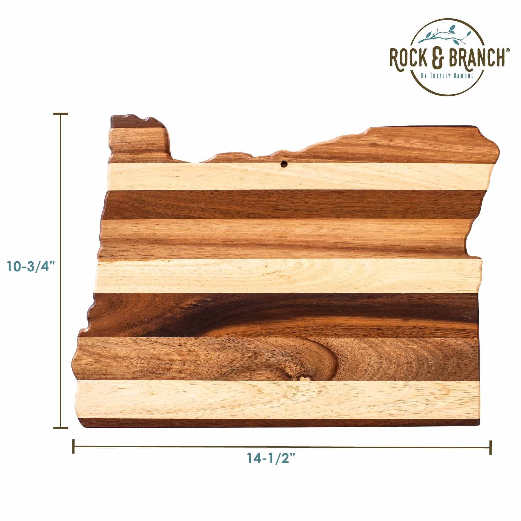 Premium Rock & Branch® Shiper Series Oregon Wood Cutting Board - Durable Kitchen Essential for Chopping, Serving & Home Decor