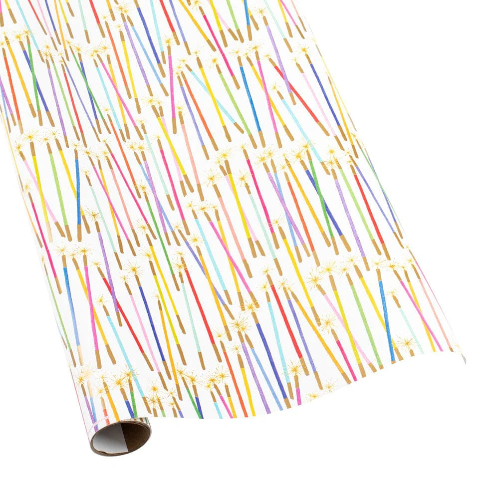 Premium Party Candles & Decorative Wrapping Paper Set - Birthday, Wedding, Anniversary Celebration Supplies for Festive Events