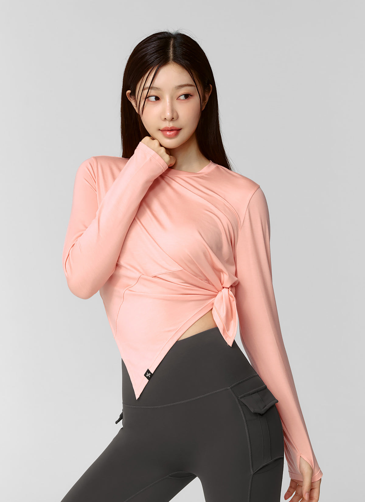 Soft Side Slit Long Sleeve Tops for Women - Comfortable Stretchy Blouse with Side Cutout Design - Perfect for Office, Date Night & Casual Outings