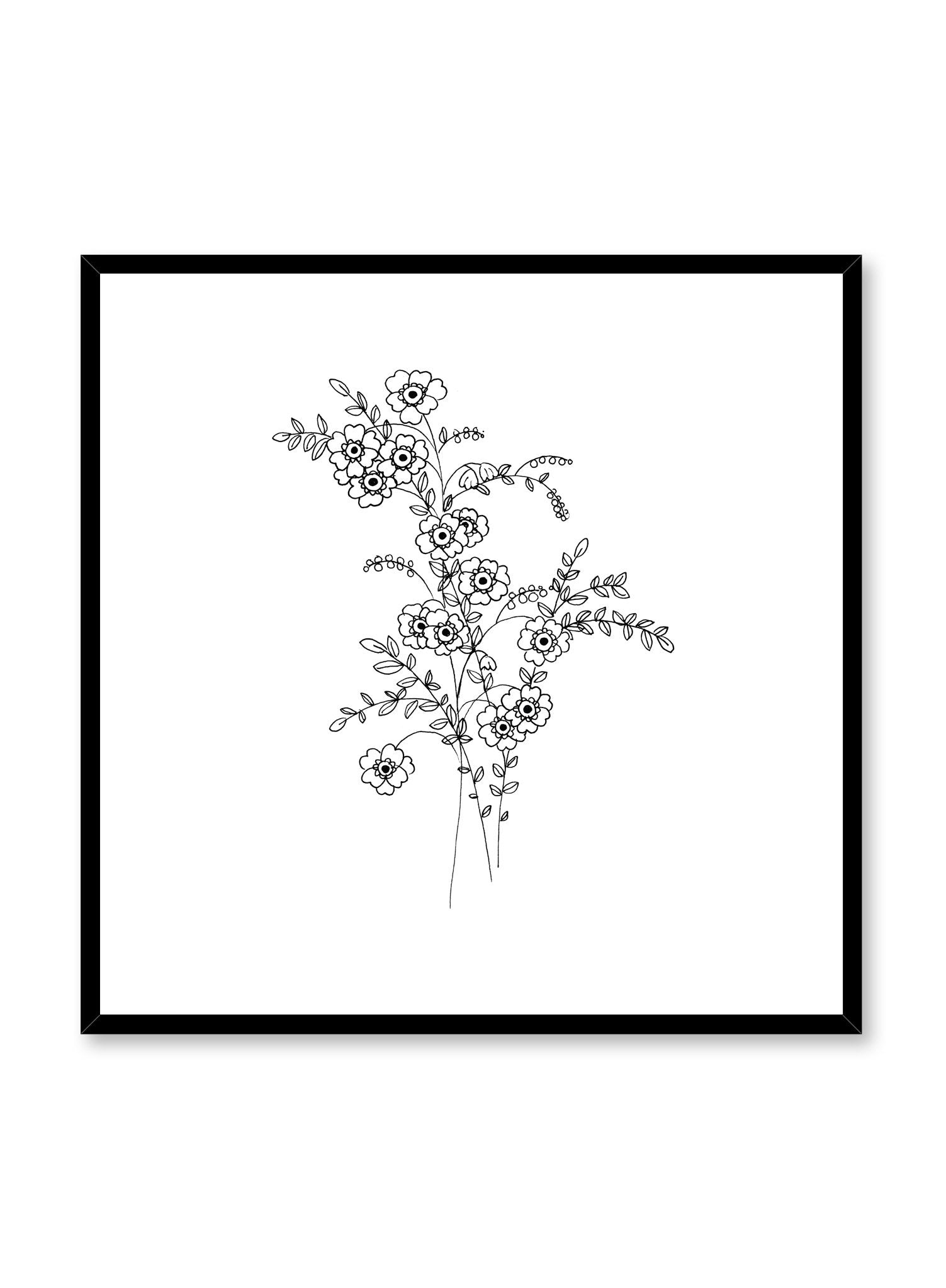 Petite Petals Floral Poster - Elegant Botanical Wall Art for Home, Office & Nursery Decor | Perfect for Living Room, Bedroom & Gift Giving
