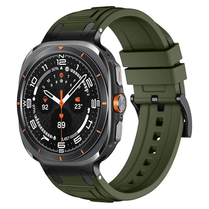 Rocky Silicone Sports Band for Samsung Galaxy Watch Ultra - Durable, Comfortable & Sweatproof Strap for Running, Gym & Outdoor Activities