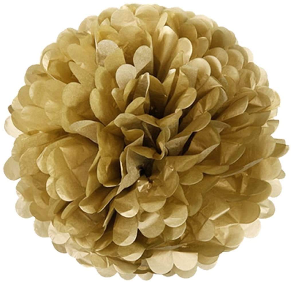 White Red Gold Tissue Paper Pom Poms & Lanterns - Graduation Party Decorations, Baby Shower, Nursery & Birthday Party Supplies | Elegant DIY Paper Flowers for Home & Event Decor