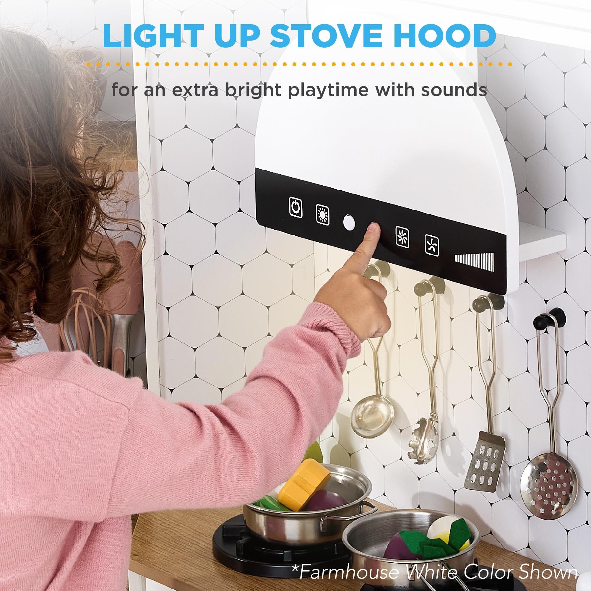 Best Choice Products Pretend Play Corner Kitchen Set - Interactive Wooden Kids Playset with Lights, Sounds, Ice Maker & Hood - White - Perfect for Toddler Role Play, Preschool Learning & Birthday Gifts
