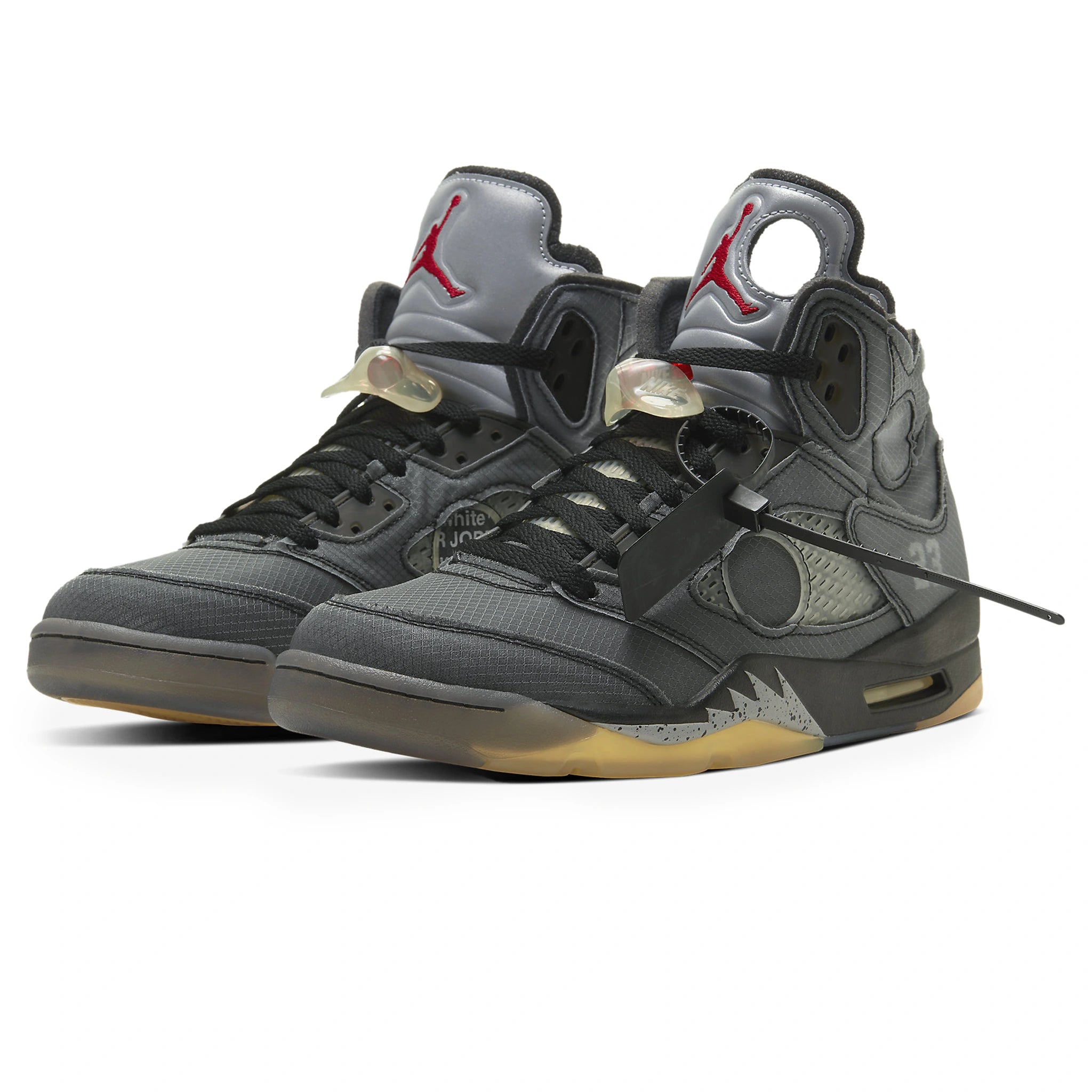 Air Jordan 5 x Off-White Muslin Retro Basketball Shoes - Men's High-Top Sneakers for Streetwear & Casual Style | Perfect for Sneaker Collectors & Urban Fashion Enthusiasts