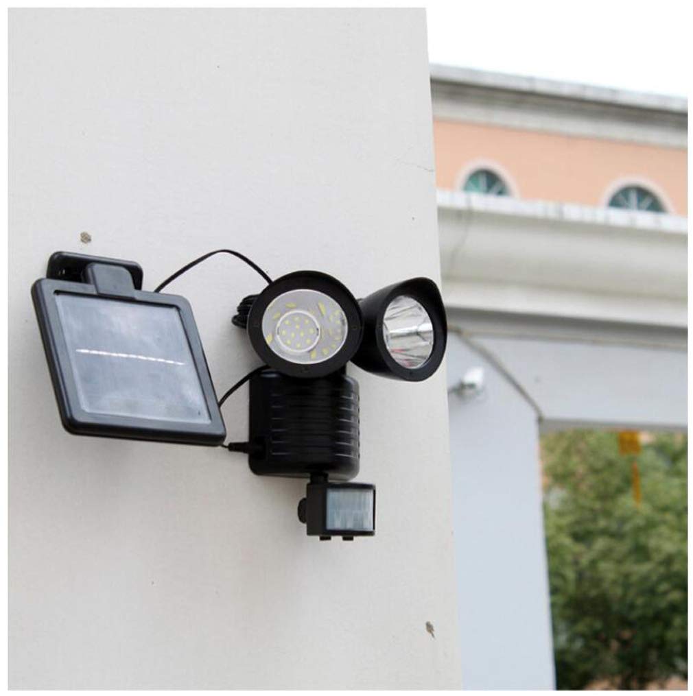 22 LED Solar Outdoor Lights - Waterproof Double Head Motion Sensor Spotlight for Garden, Pathway, Garage & Wall - Solar Flood Light for Home Security & Landscape Lighting