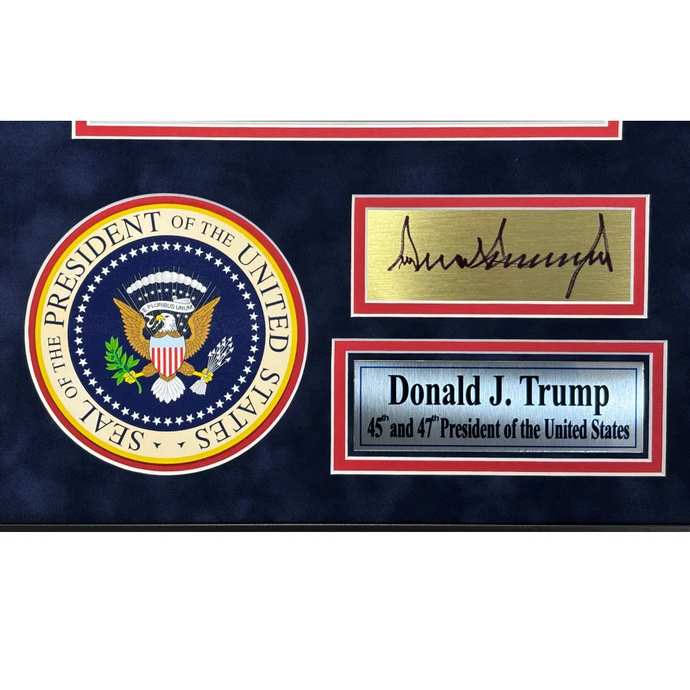 Donald Trump 2025 Presidential Inauguration Commemorative Framed Newspaper - Authentic Washington Post Collectible Edition - Perfect for Political Memorabilia Collections & Home Office Decor