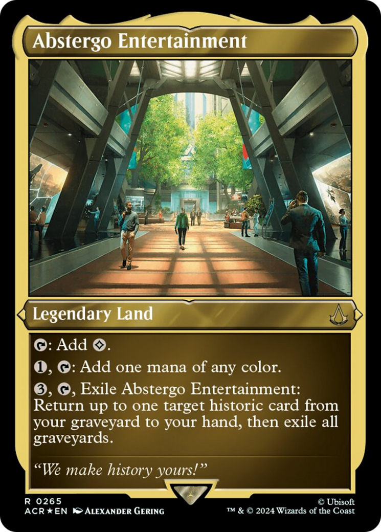Assassin's Creed Abstergo Entertainment Foil Etched Trading Card - Collectible Game Card for Fans & Card Game Enthusiasts | Perfect for Gaming Nights, Collectors Displays & AC Memorabilia Collections