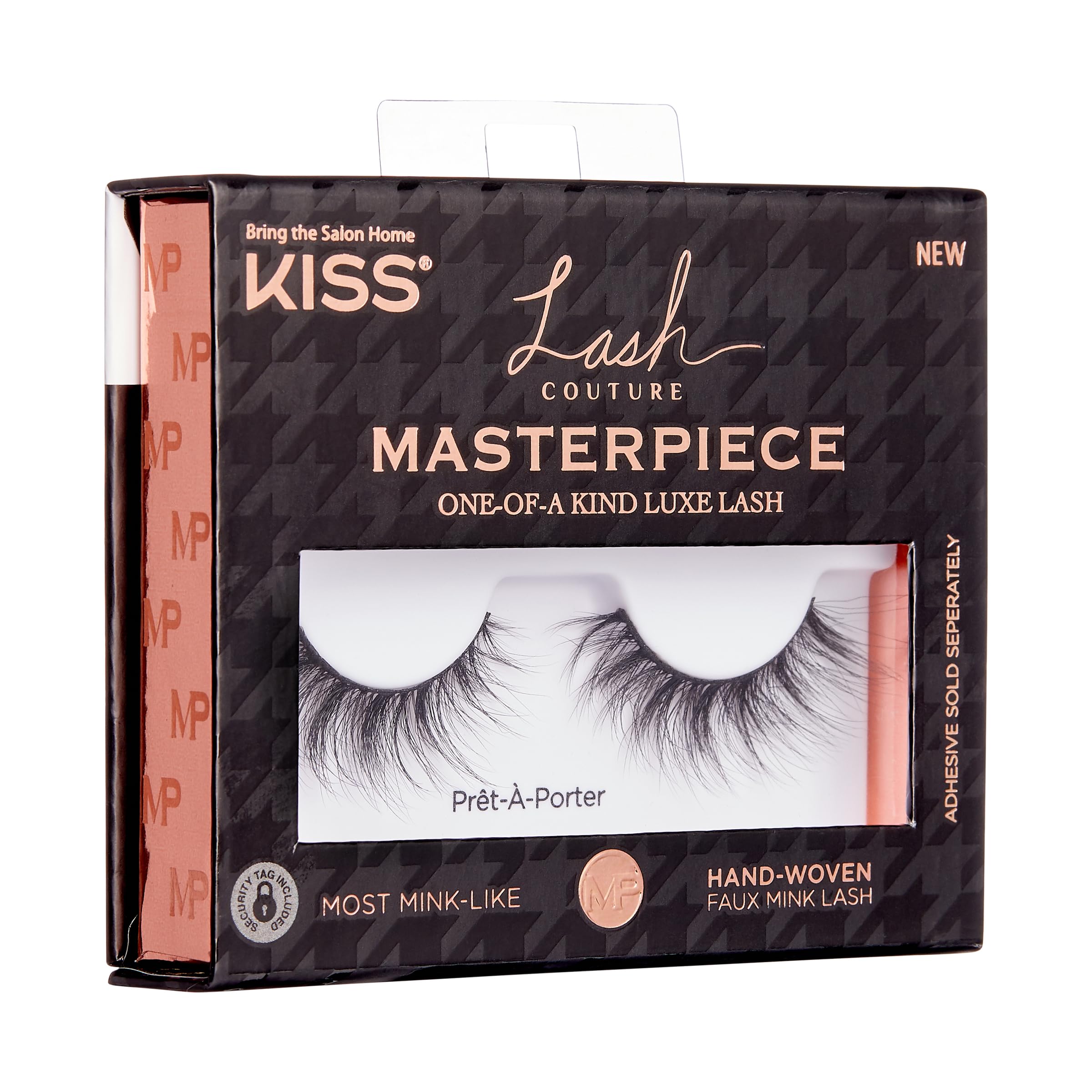 KISS Lash Couture Masterpiece Fake Eyelashes - Pret-A-Porter Style 01 | Handwoven Faux Mink Lashes | Voluminous & Natural Look | Perfect for Parties, Weddings & Special Occasions