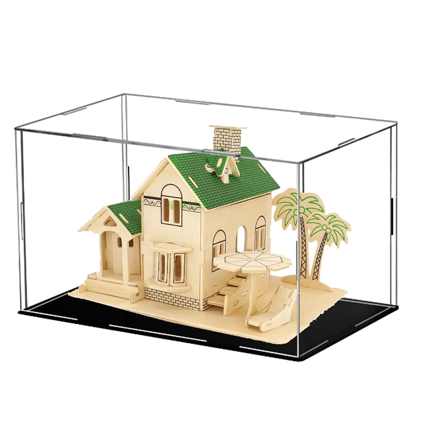 XINGLL Clear Acrylic Display Case for Action Figures, Collectibles, Diecast Cars - Dustproof Protection Showcase with Self-Assembly - Perfect for Countertop Display, Toy Storage & Model Showcase