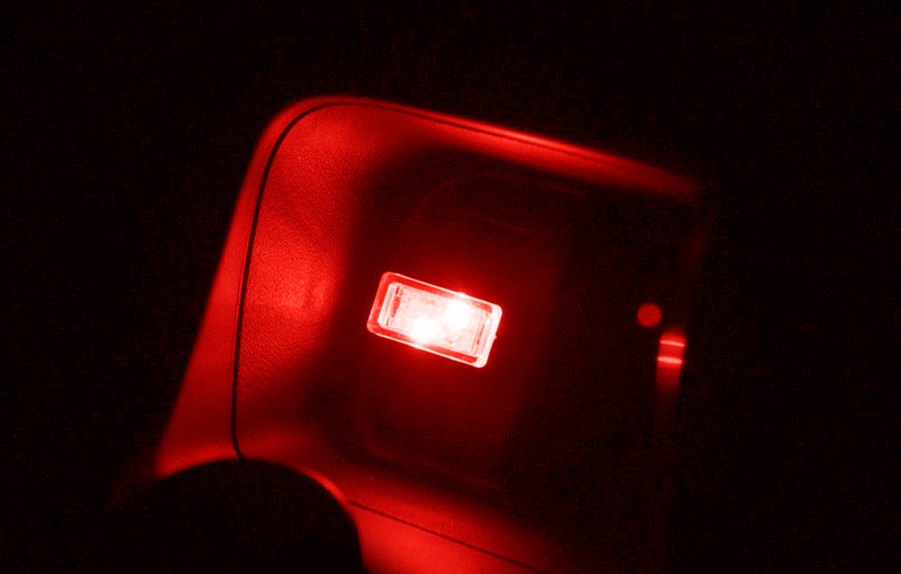 Brilliant Red USB Mini LED Car Interior Ambient Lighting Kit - Enhance Your Car's Atmosphere for Night Driving & Customization