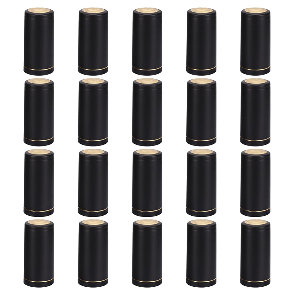 HEMOTON 100Pcs PVC Wine Bottle Shrink Caps - Heat Shrinkable Capsules for Wine Bottles, Corks & Jacket Sealing - Perfect for Home Brewing, Winemaking & Bottle Sealing