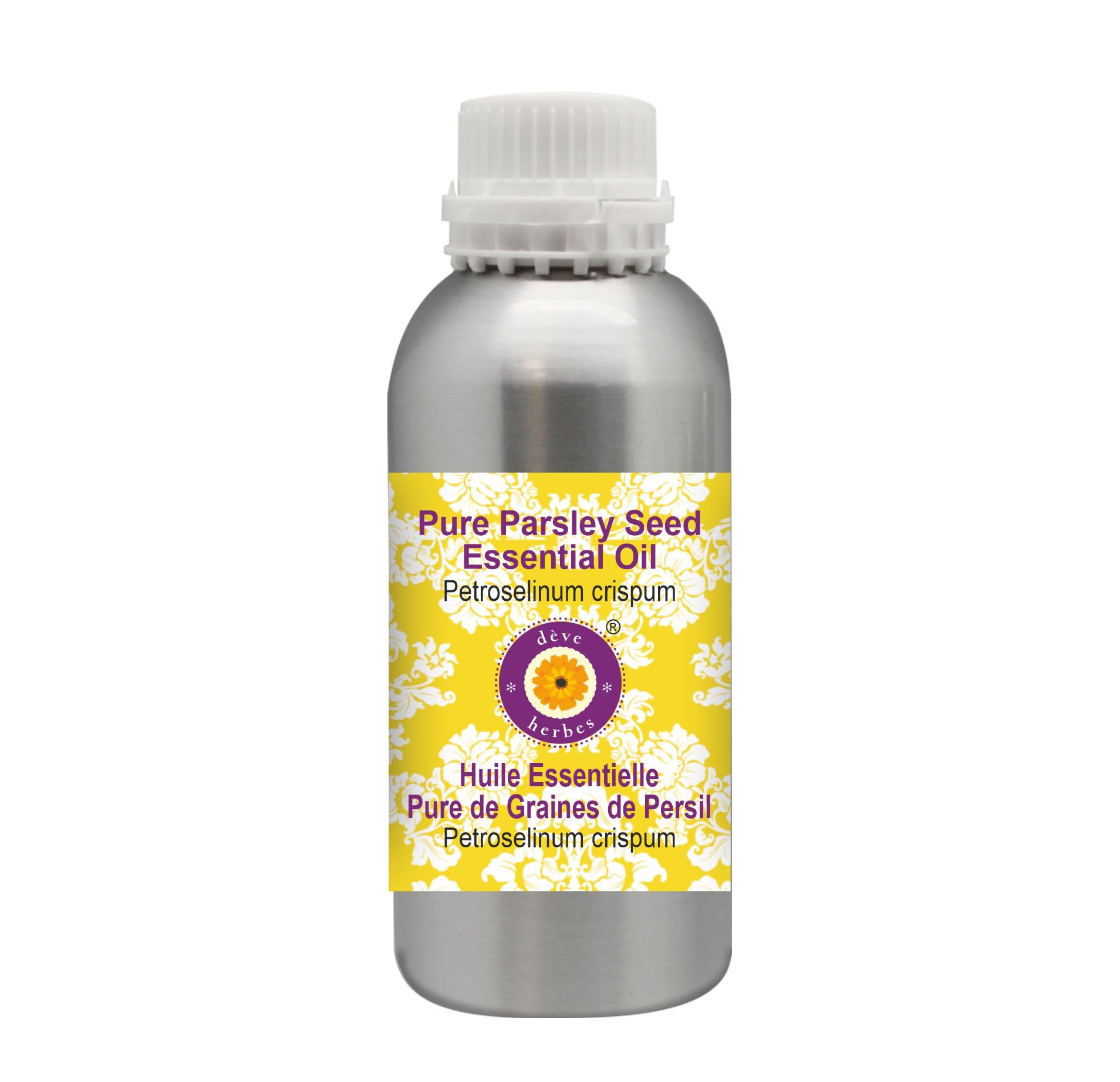 Deve Herbes Pure Parsley Seed Essential Oil (Petroselinum crispum) - 42oz (1250ml) Steam Distilled for Aromatherapy, Skincare & Hair Care