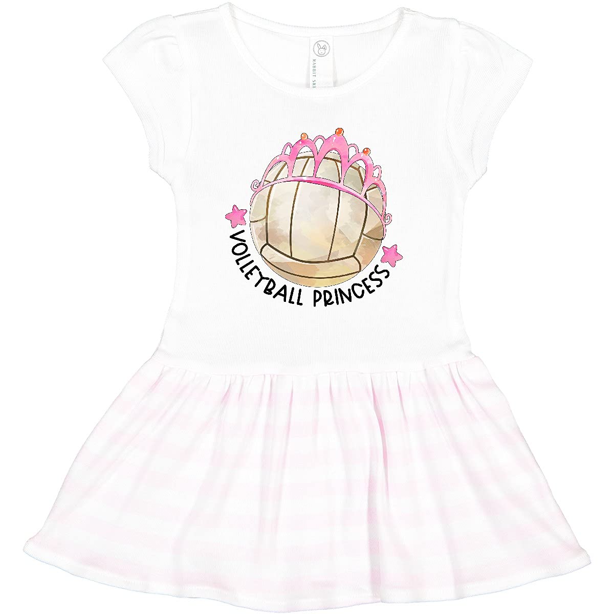 Inktastic Volleyball Princess Tiara Toddler Dress - Cute Girls' Sports Outfit for Playdates, Parties & Team Events