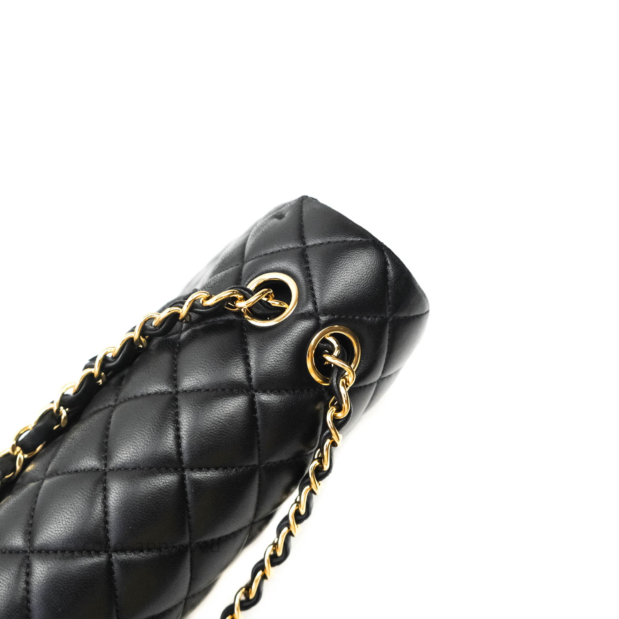 Chanel Classic Medium Double Flap Bag Black Lambskin Gold Hardware - Luxury Designer Handbag for Women, Perfect for Evening Events & Special Occasions