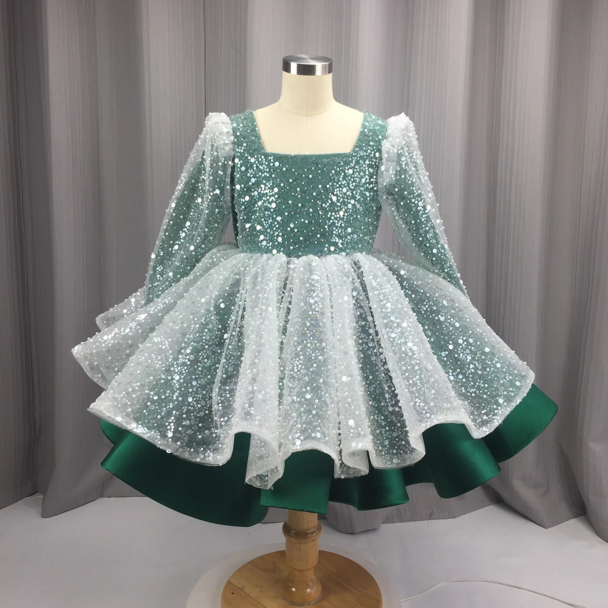 Sparkly Sequins Baby Girl Party Dress - Toddler Princess Performance Gown for Birthday & Special Occasions | Perfect for Pageants, Dance Recitals & Holiday Celebrations