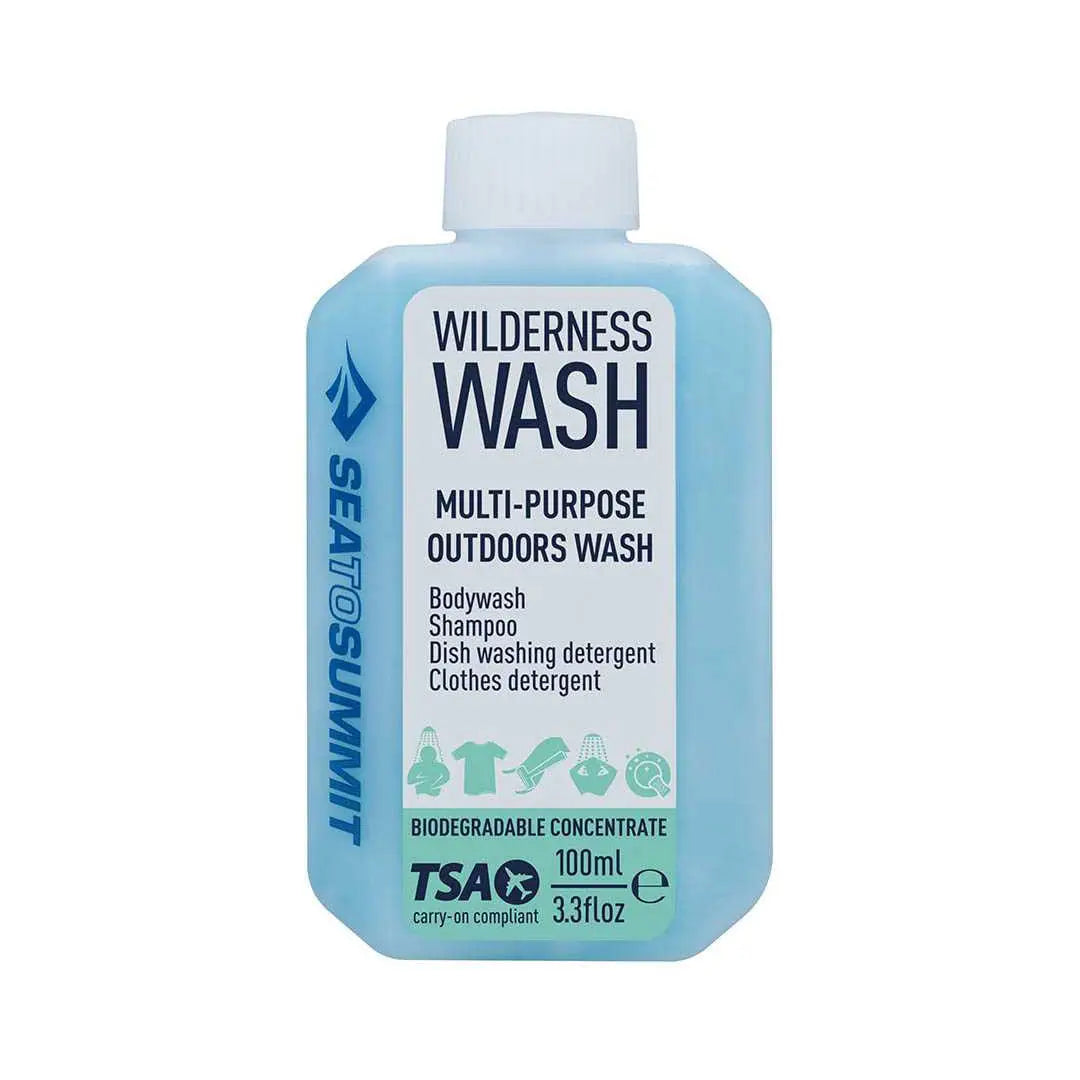 Sea To Summit Wilderness Wash Soap 100ml - Biodegradable Camping Soap for Outdoor Gear, Dishes & Personal Hygiene - Perfect for Hiking, Backpacking & Travel