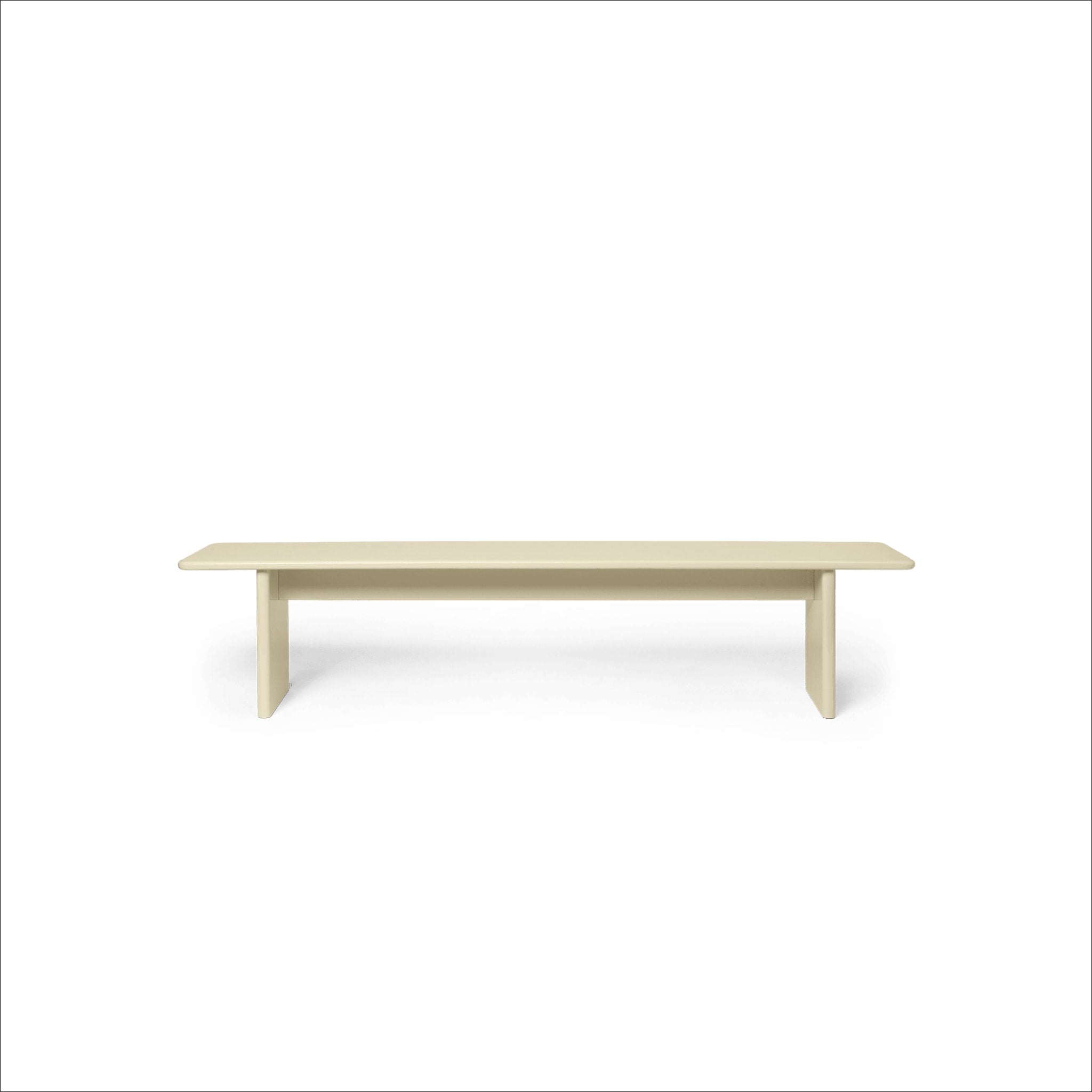 FERM LIVING Rink Bench - Modern Wooden Entryway Bench with Storage, Eggshell White (2 Sizes) - Perfect for Hallway, Bedroom, or Living Room Organization