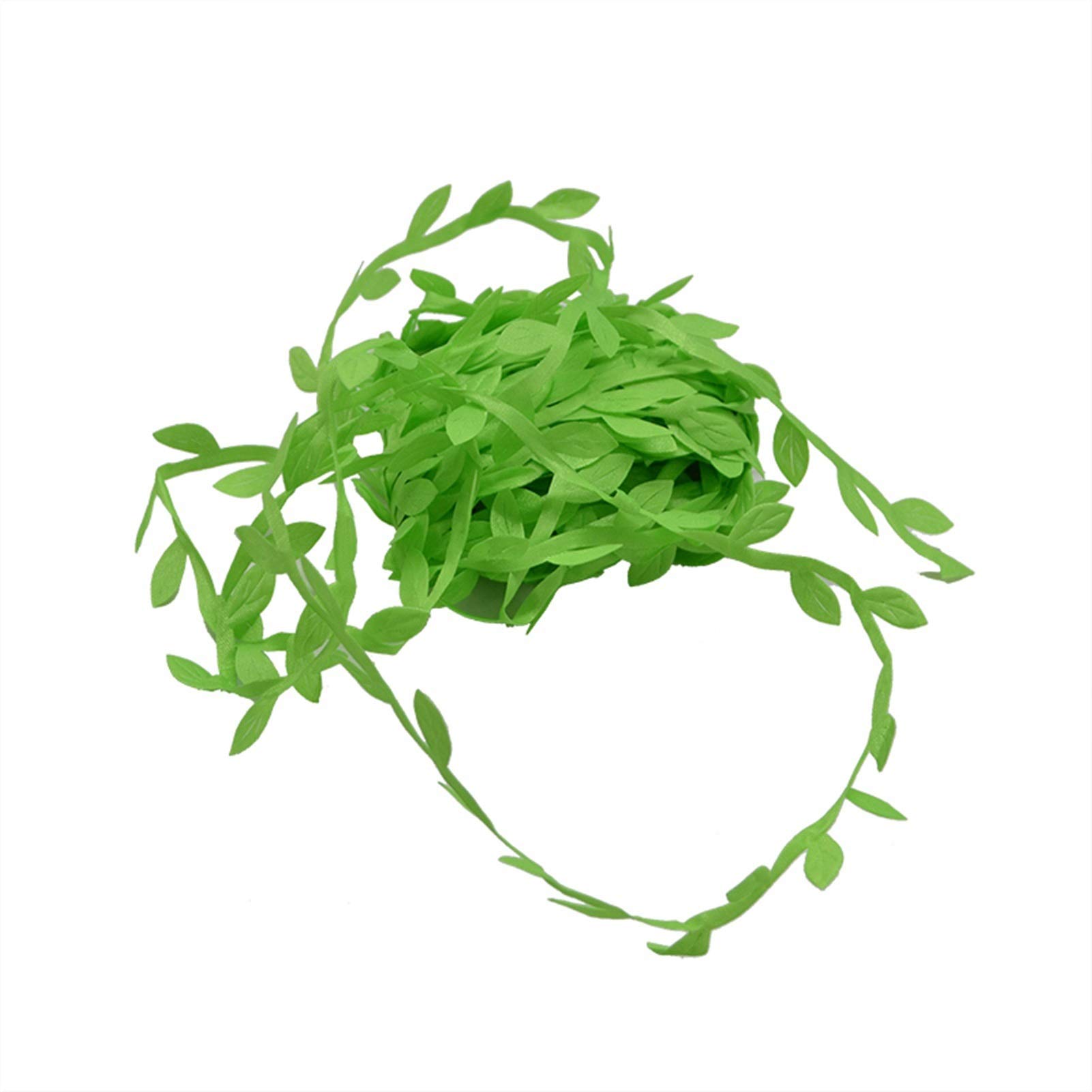 10 Meter Silk Artificial Green Leaves - Handmade Fake Flowers for Wedding Decor, DIY Wreath, Scrapbooking, Craft Projects - Light Green Color - Perfect for Home Decor, Party Centerpieces, and Floral Arrangements