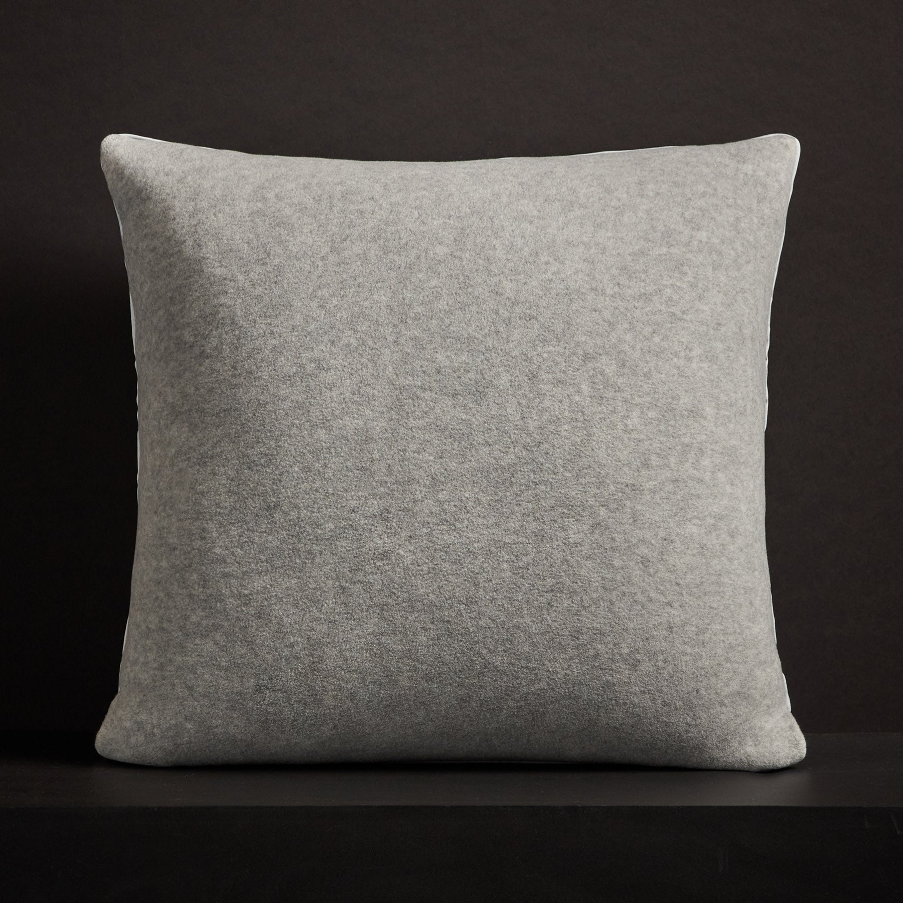Soft Baby Throw Pillow with Piping - Light Heather Grey | Cozy Nursery Decor, Kids Room Accent, Couch Cushion for Living Room & Bedroom