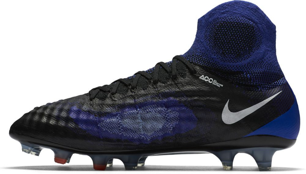 Nike Magista Obra II FG Soccer Cleats - Black/Paramount Blue Football Shoes for Men - Perfect for Turf Matches & Training Sessions