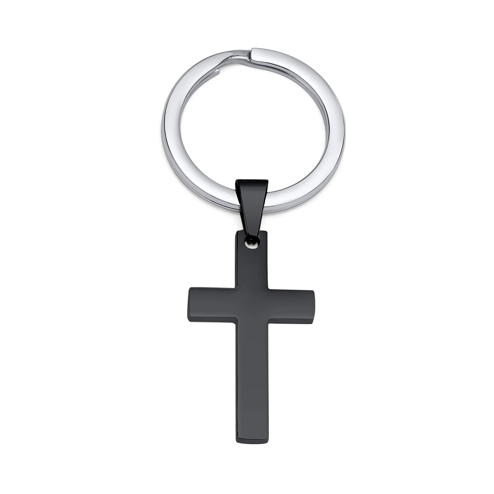 Custom Personalized Bible Verse Faith Cross Prayer Keychain - Stainless Steel Religious Gift for Men & Women - Perfect for Daily Prayer, Church, Baptism & Christian Events