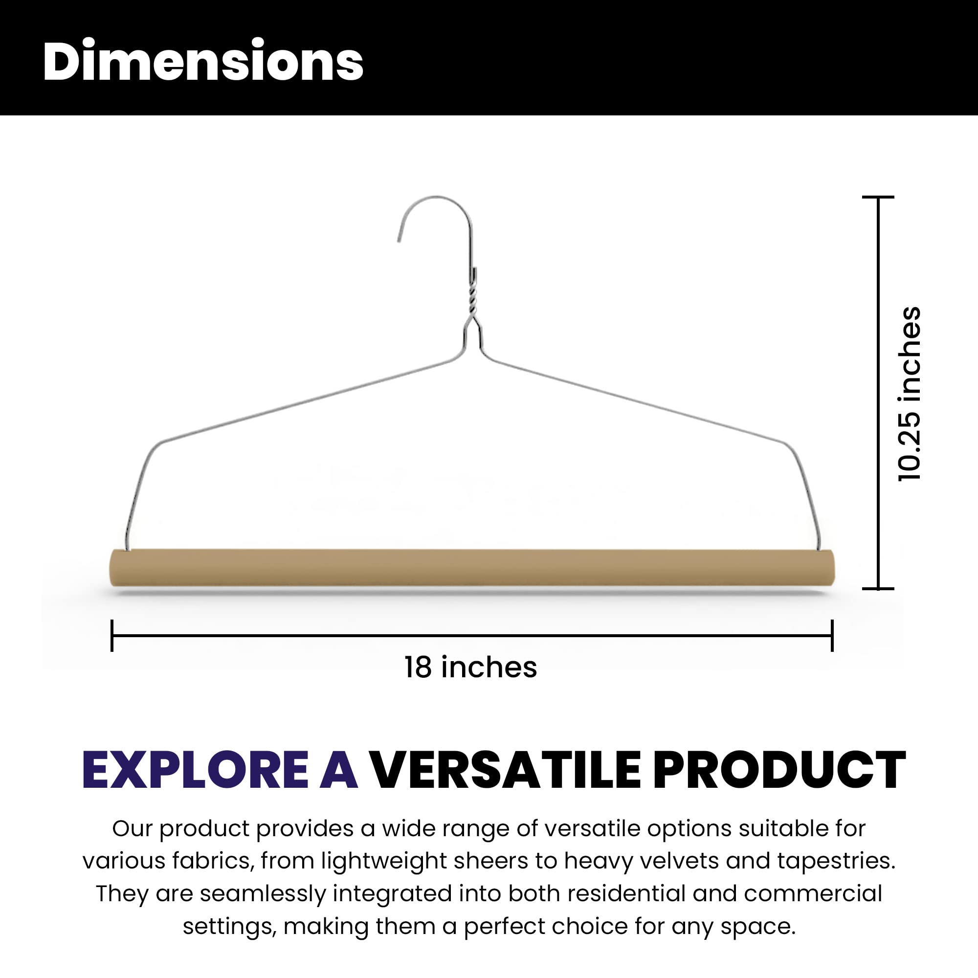 Heavy Duty Galvanized Steel Wire Clothes Hangers - 10.5
