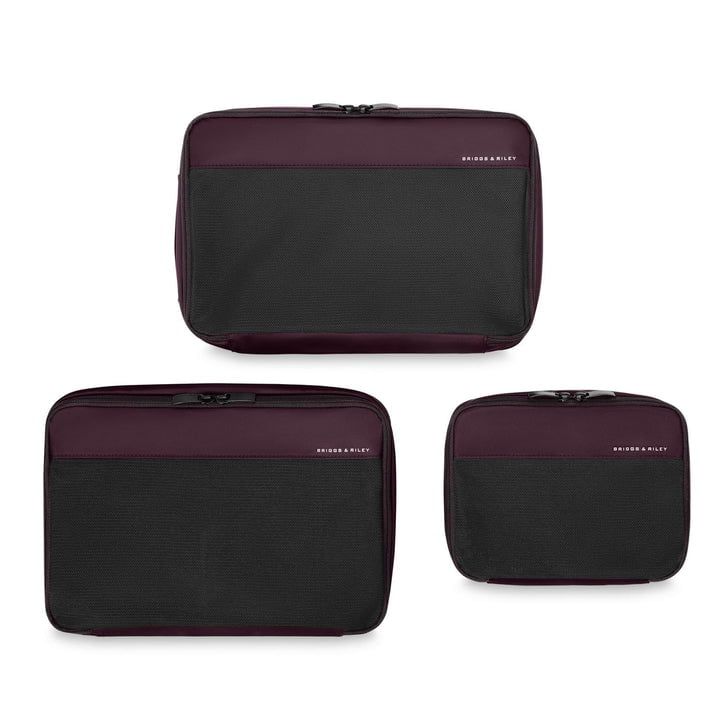 Briggs & Riley Premium Travel Packing Cubes Set - 4-Piece Carry On Organizer for Luggage & Suitcases | Perfect for Business Trips, Vacations & Weekend Getaways