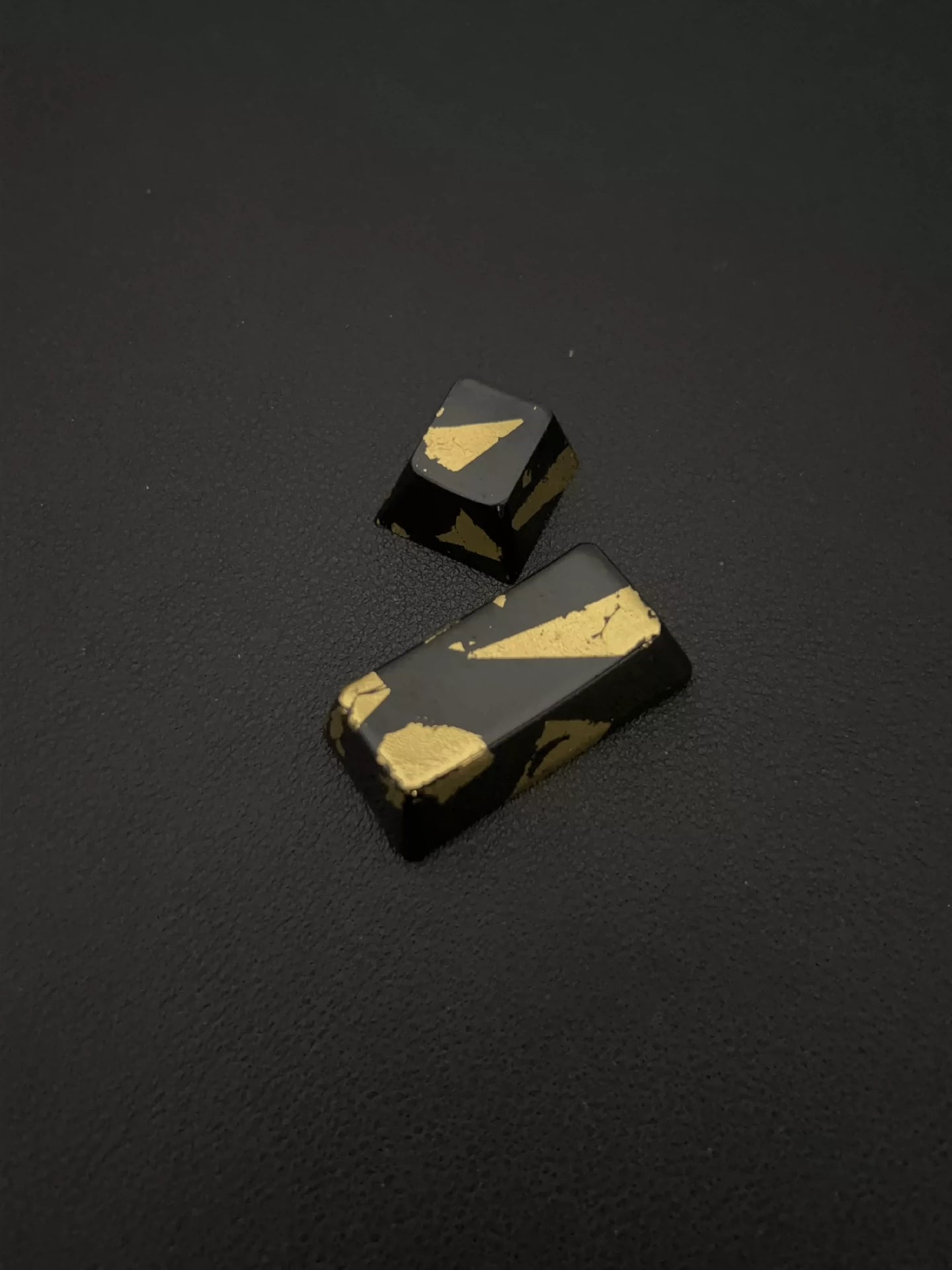 ESC+2.25U Left Shift Keycaps - Gold Shattering Effect Resin Coated Mechanical Keyboard Keycaps | Custom Personalized Keycaps for Gaming & Typing | Perfect for Mechanical Keyboard Enthusiasts & PC Builders