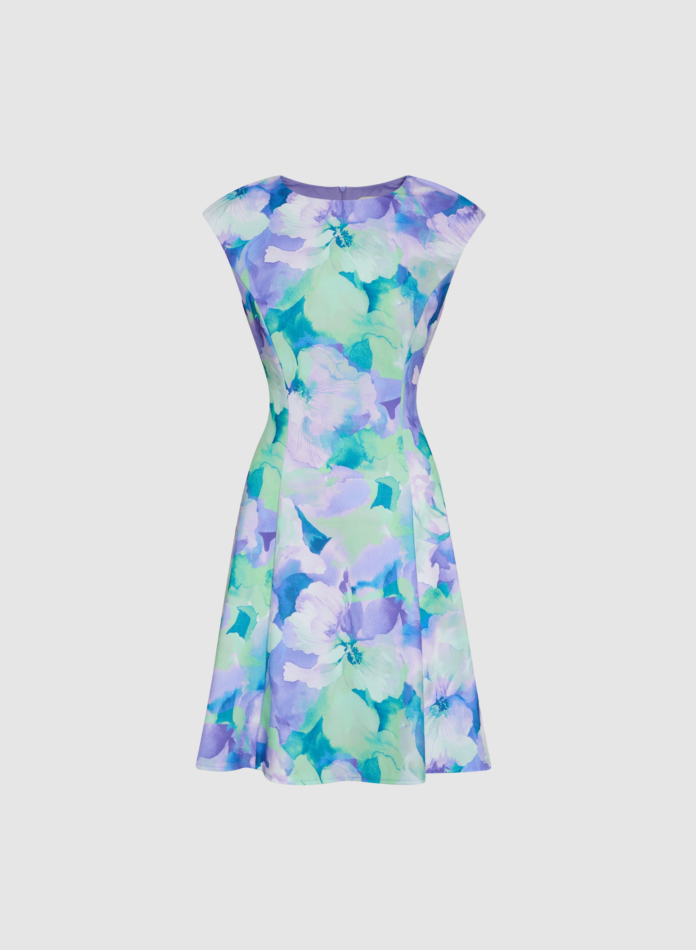 Floral Print Dress for Women - Summer Flowy Maxi Dress with V-Neck & Long Sleeves - Perfect for Beach, Vacation & Date Night