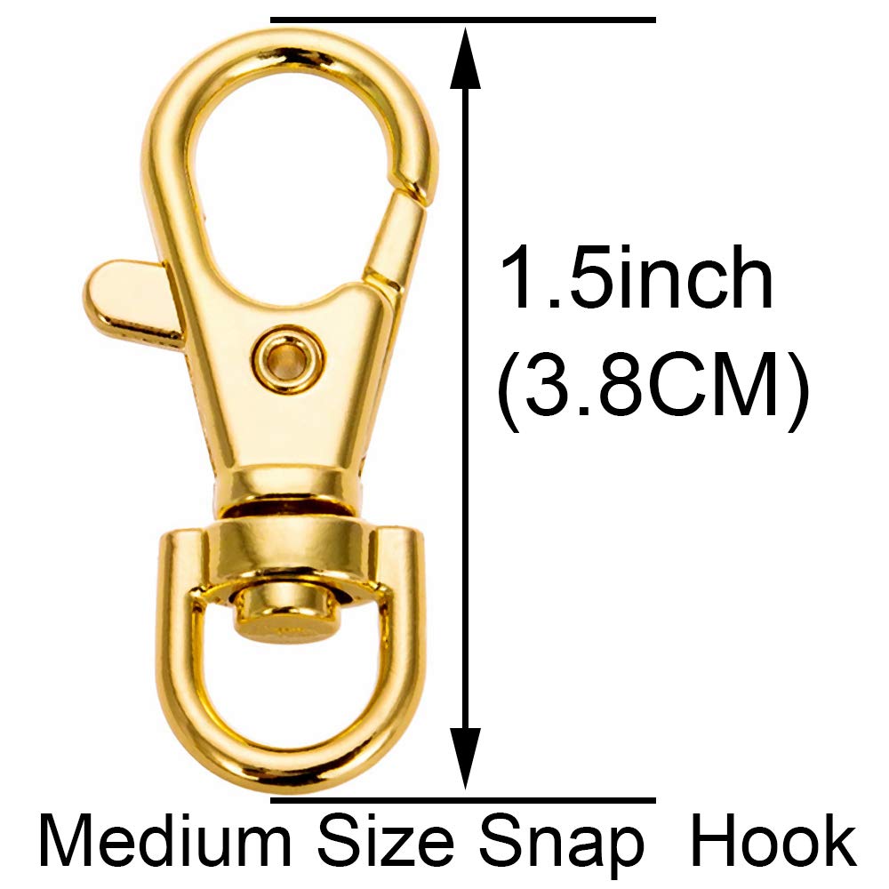 5-Pack Gold Lobster Clasp Key Rings for Women - Jewelry & Lanyards