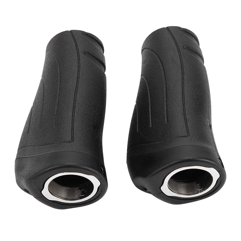Non-Slip Durable Plastic Mountain Bike Handlebar Grips - Lock-On Design for Folding Bikes & MTB - Perfect for Trail Riding, Commuting & Off-Road Cycling